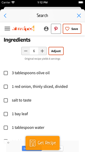 Menu Plan Website Recipe