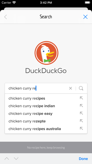 Menu Plan Search